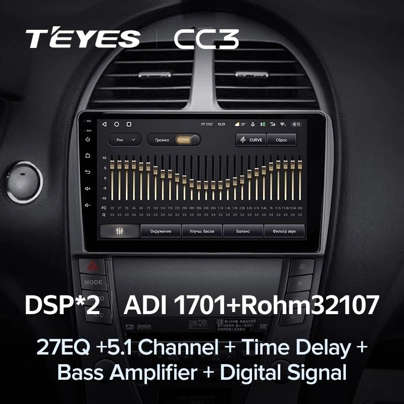 Штатная магнитола Teyes CC3 4/32 Lexus ES350 5 V XV40 (2006-2012) Тип-C