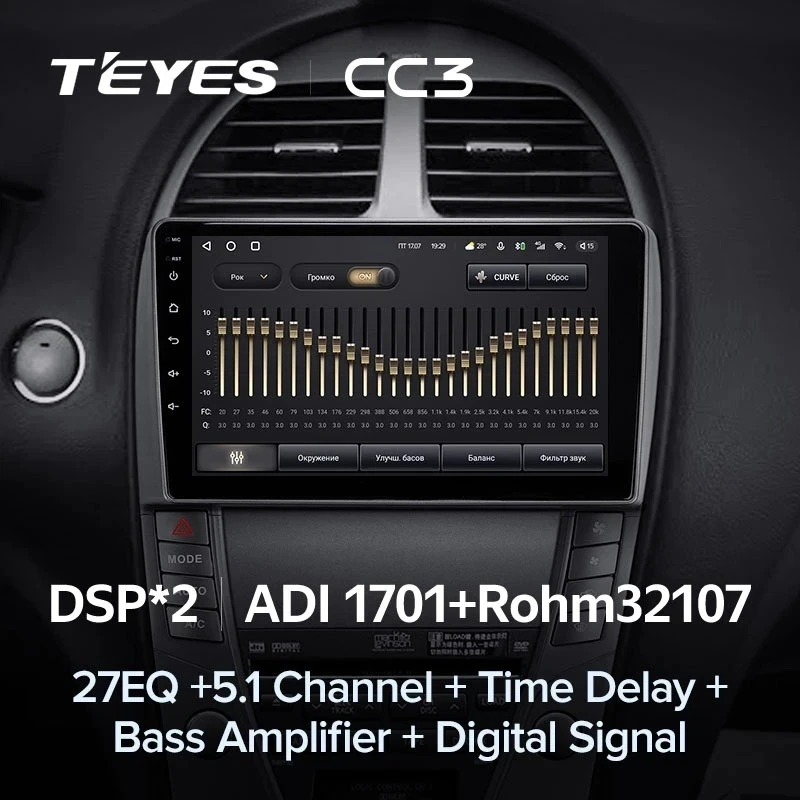 Штатная магнитола Teyes CC3 4/32 Lexus ES350 5 V XV40 (2006-2012) Тип-C