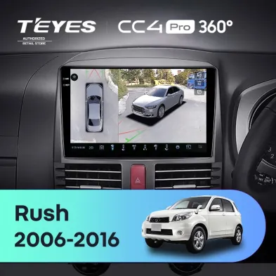 Штатная магнитола Teyes CC4 Pro 360 8/128 Toyota Rush J200 (2006-2016) Правый руль
