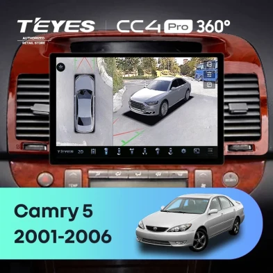 Штатная магнитола Teyes CC4 Pro 360 12/256 Toyota Camry 5 XV 30 (2001-2006) Тип-B (11")