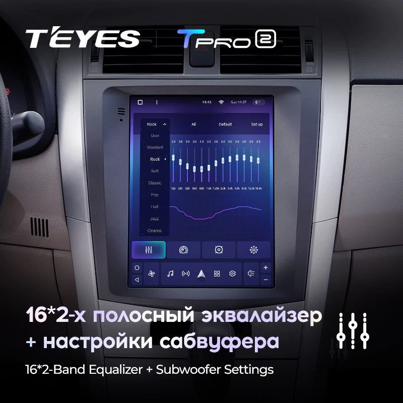Штатная магнитола Tesla style Teyes TPRO 2 4/64 Toyota Corolla 10 E140 E150 (2006-2013)