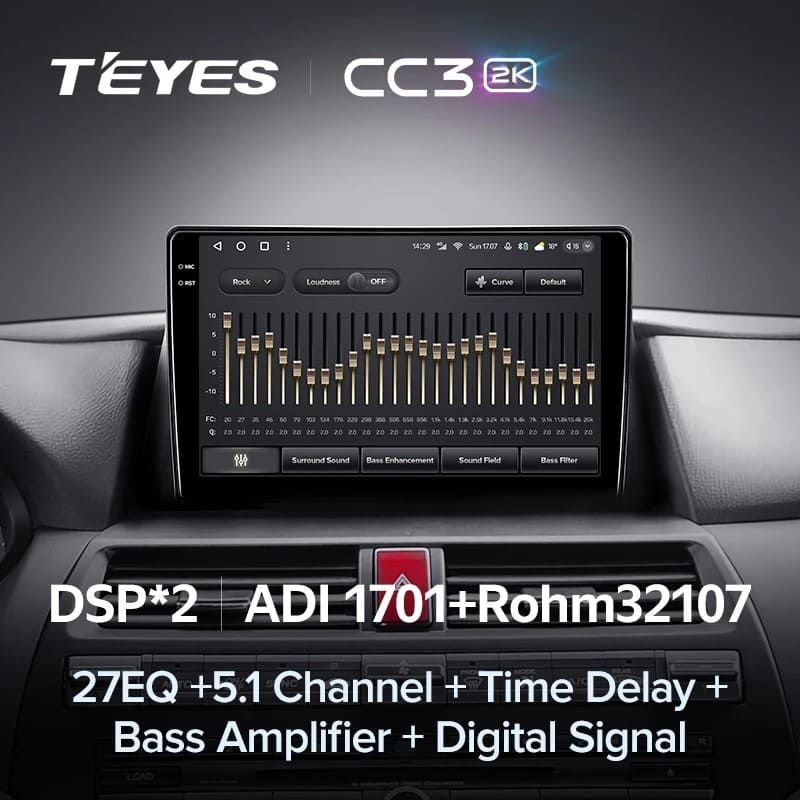 Штатная магнитола Teyes CC3 2K 6/128 Honda Crosstour 1 TF (2009-2015)