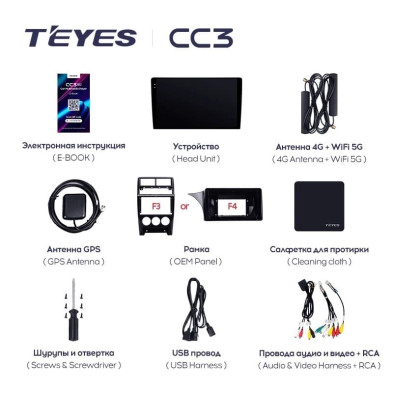 Штатная магнитола Teyes CC3L 4/64 Lada Priora (2013-2018) F4