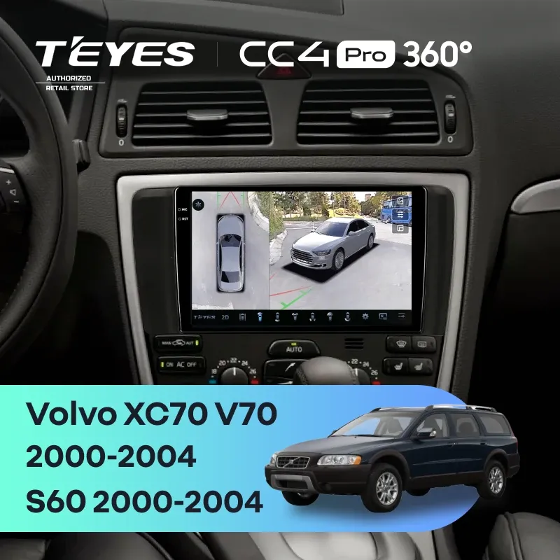 Штатная магнитола Teyes CC4 Pro 360 8/128 Volvo S60 (2000-2004)