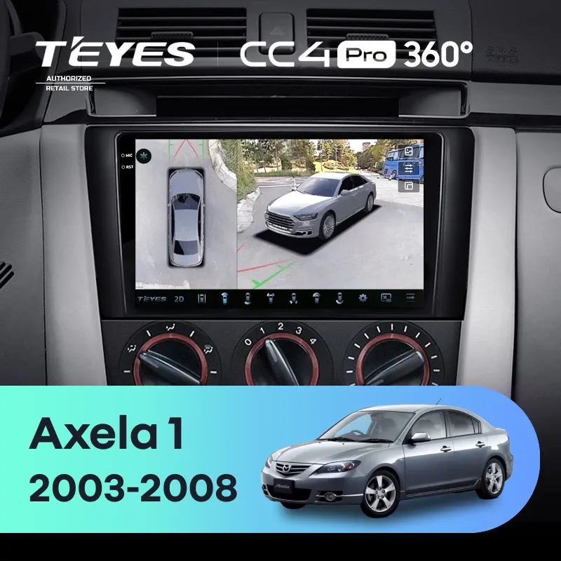 Штатная магнитола Teyes CC4 Pro 360 12/256 Mazda Axela 1 (2003-2008)