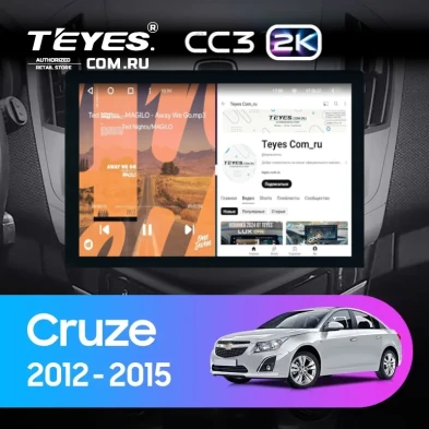 Штатная магнитола Teyes CC3 2K 6/128 Chevrolet Cruze J300 J308 (2012-2015) F1 (13")