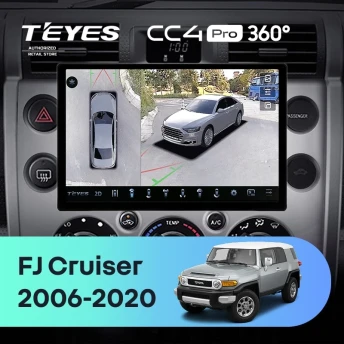 Штатная магнитола Teyes CC4 Pro 360 12/256 Toyota FJ Cruiser J15 (2006-2020) (13")
