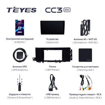 Штатная магнитола Teyes CC3 2K 360 6/128 Hyundai Creta 2 (2021-2022) с кнопками