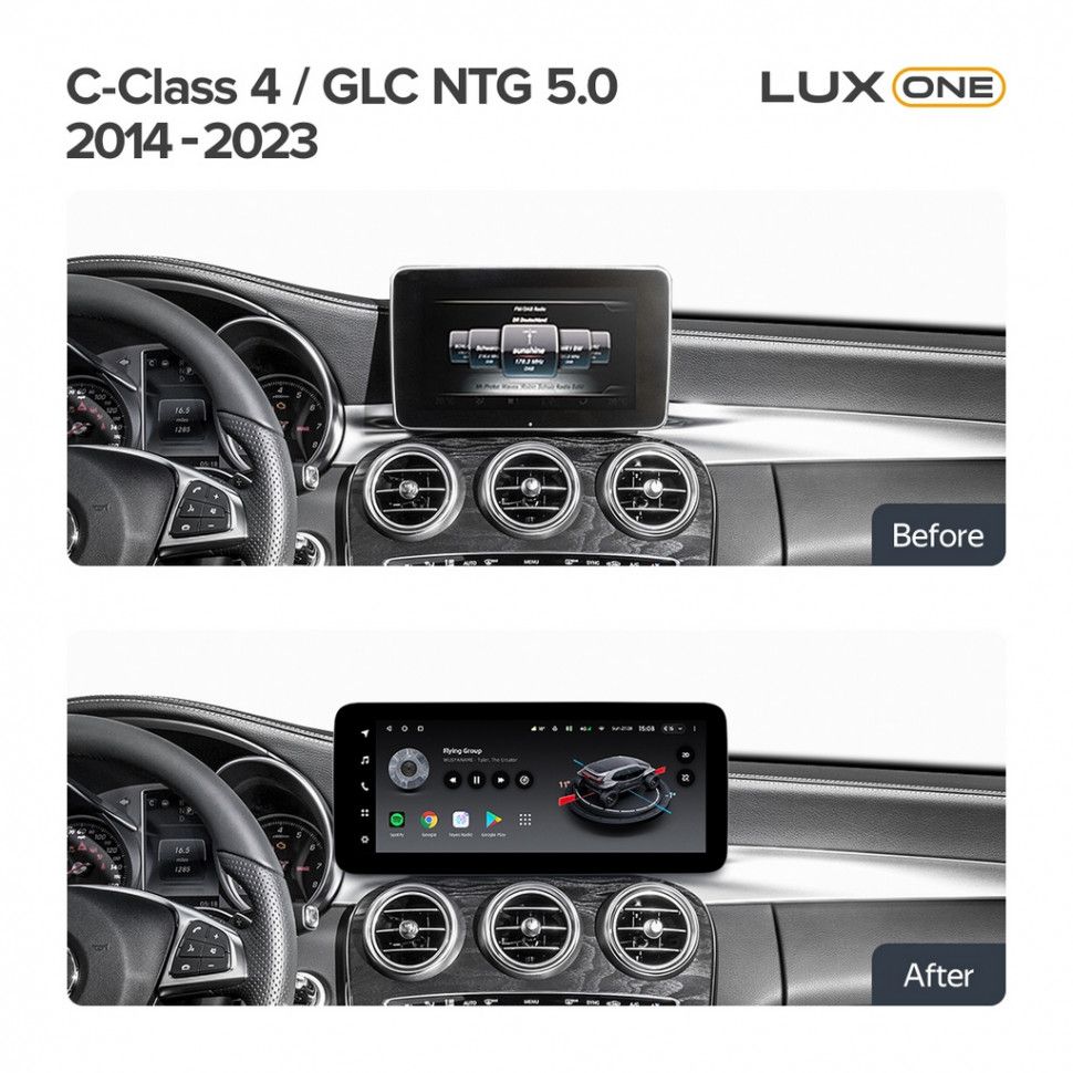 Штатная магнитола Teyes LUX ONE 6/128 Mercedes-Benz GLC-Class X253 (NTG 5.0) (2014-2023)