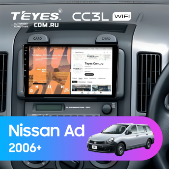 Штатная магнитола Teyes CC3L WiFi 2/32 Nissan Ad (2006-2016) Правый руль
