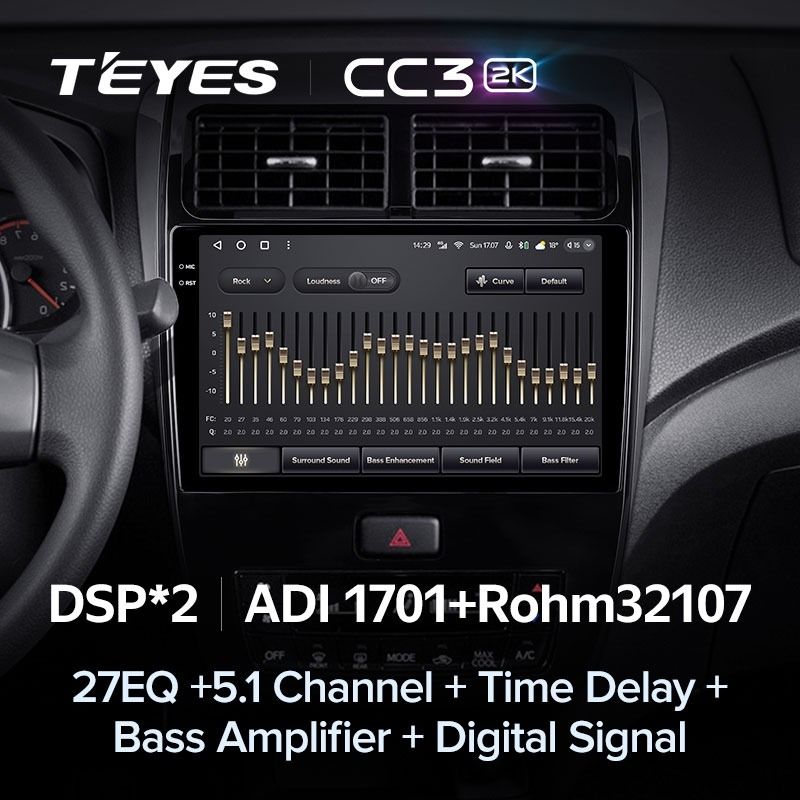 Штатная магнитола Teyes CC3 2K 4/32 Toyota Wigo/Agya (2020-2023) F1