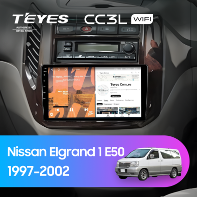 Штатная магнитола Teyes CC3L WiFi 2/32 Nissan Elgrand 1 E50 (1997-2002)