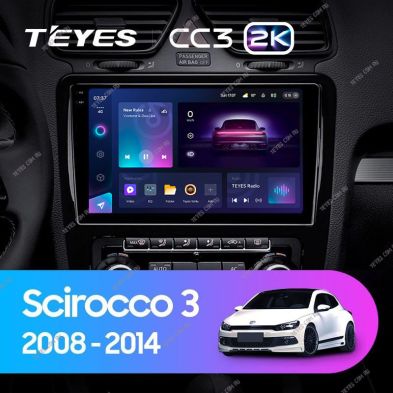 Штатная магнитола Teyes CC3 2K 4/32 Volkswagen Scirocco (2008-2014) F1