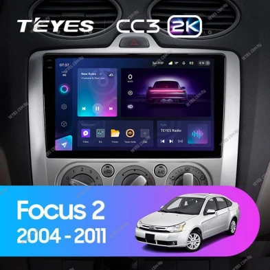 Штатная магнитола Teyes CC3 2K 4/64 Ford Focus 2 Mk 2 (2004-2011) F1