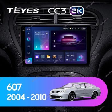 Штатная магнитола Teyes CC3 2K 4/32 Peugeot 607 (2004-2010)