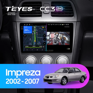 Штатная магнитола Teyes CC3 2K 4/64 Subaru Impreza GD GG (2002-2007)