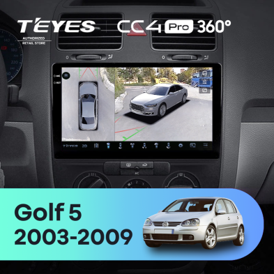 Штатная магнитола Teyes CC4 Pro 360 12/256 Volkswagen Golf 5 (2003-2009) F1