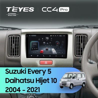 Штатная магнитола Teyes CC4 Pro 8/128 Daihatsu Hijet 10 (2004-2021)