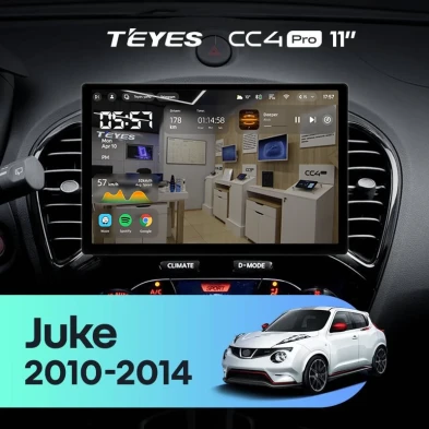 Штатная магнитола Teyes CC4 Pro 12/256 Nissan Juke (2010-2014) (11")