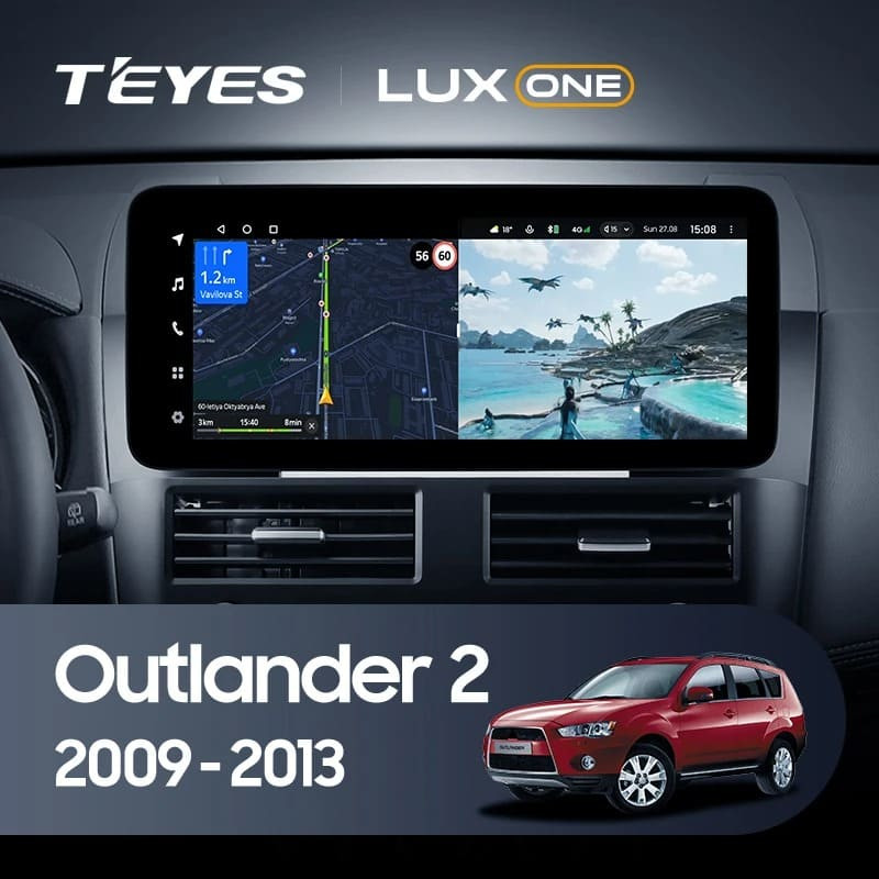 Штатная магнитола Teyes LUX ONE 6/128 Mitsubishi Outlander 2 CW0W (2009-2013) Тип-B