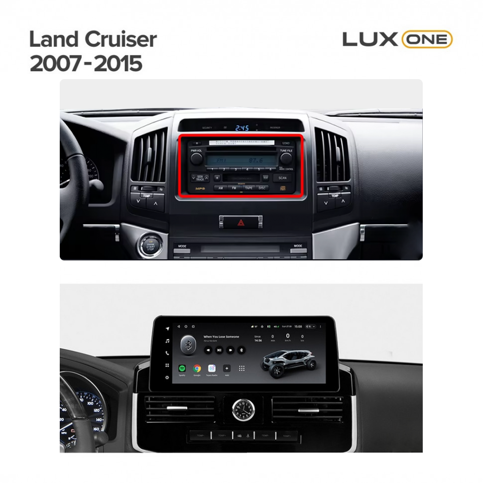 Штатная магнитола Teyes LUX ONE 6/128 Toyota Land Cruiser 200 (2007-2015) Тип-D