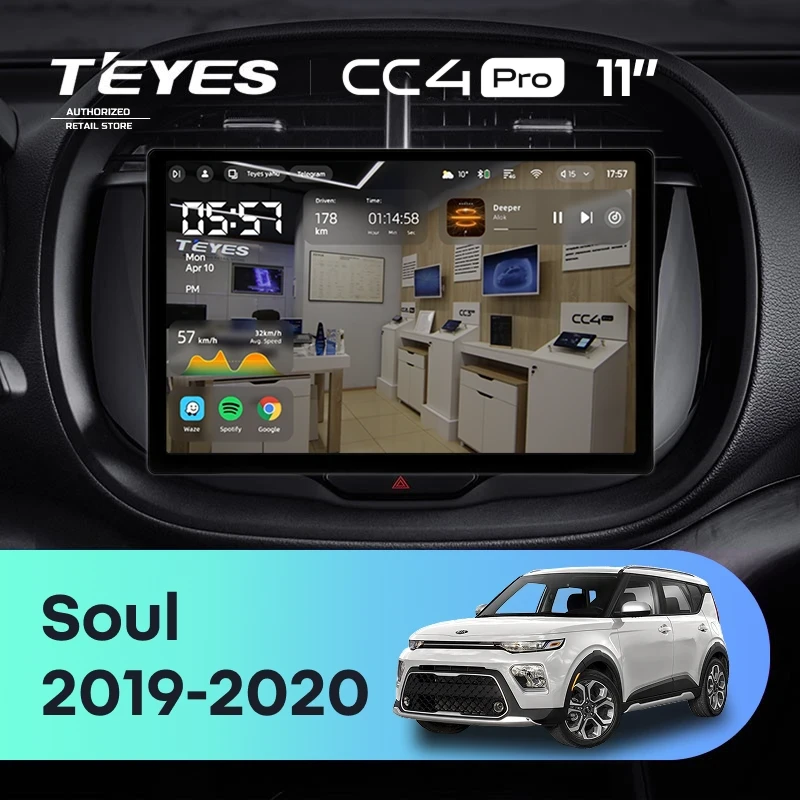 Штатная магнитола Teyes CC4 Pro 8/128 Kia Soul (2019-2020) (11")