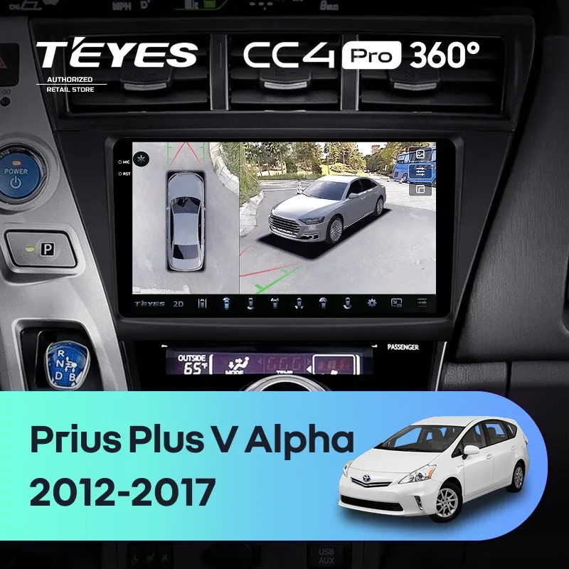 Штатная магнитола Teyes CC4 Pro 360 12/256 Toyota Prius Plus V Alpha LHD RHD (2012-2017)