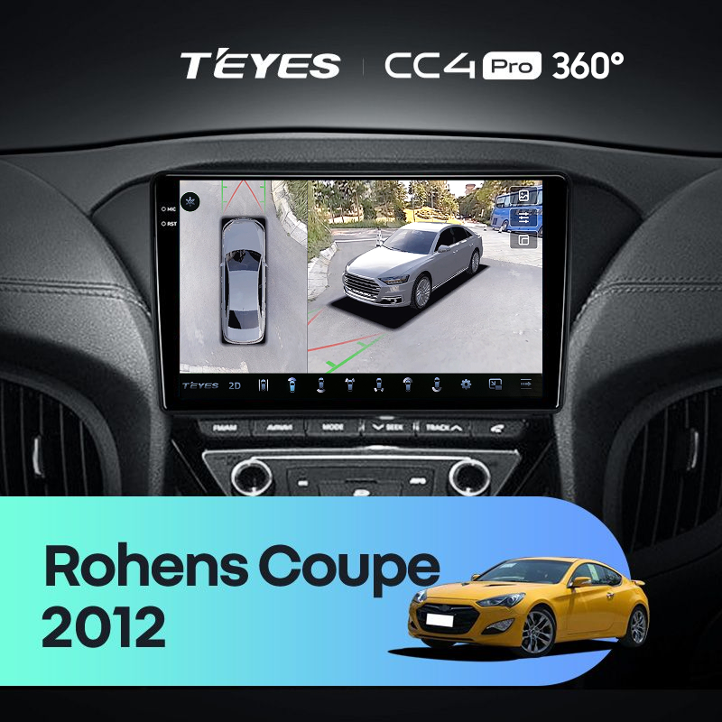 Штатная магнитола Teyes CC4 Pro 360 12/256 Hyundai Rohens Coupe 2012+ F3