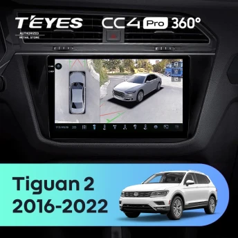 Штатная магнитола Teyes CC4 Pro 360 12/256 Volkswagen Tiguan 2 (2016-2022) Тип-A