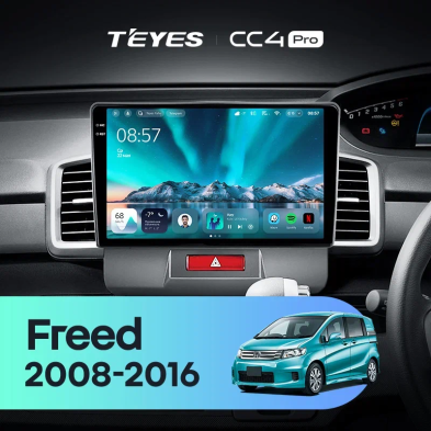 Штатная магнитола Teyes CC4 Pro 12/256 Honda Freed 1 (2008-2016) Правый руль