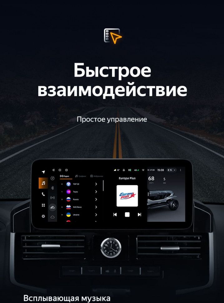 Штатная магнитола Teyes LUX ONE 6/128 Toyota Land Cruiser 200 (2007-2015) Тип-C