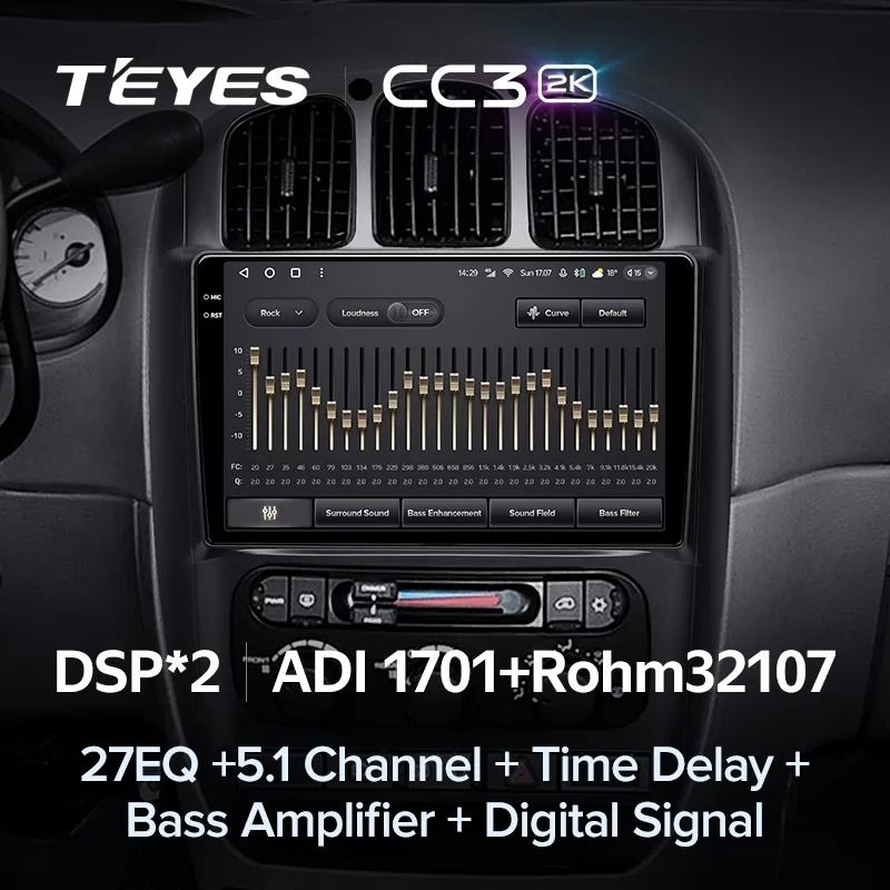 Штатная магнитола Teyes CC3 2K 4/32 Dodge Caravan 4 (2000-2007) Тип-A