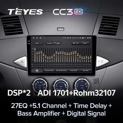 Штатная магнитола Teyes CC3 2K 4/32 Mitsubishi Zinger (2005-2014)