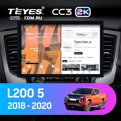 Штатная магнитола Teyes CC3 2K 360 6/128 Mitsubishi L200 5 (2018-2020) F2 (13")