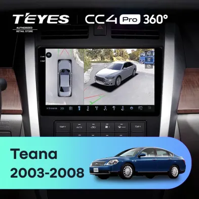 Штатная магнитола Teyes CC4 Pro 360 12/256 Nissan Teana J31 (2003-2008) F2