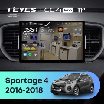 Штатная магнитола Teyes CC4 Pro 8/128 Kia Sportage 4 QL (2016-2018) Тип-B (11")