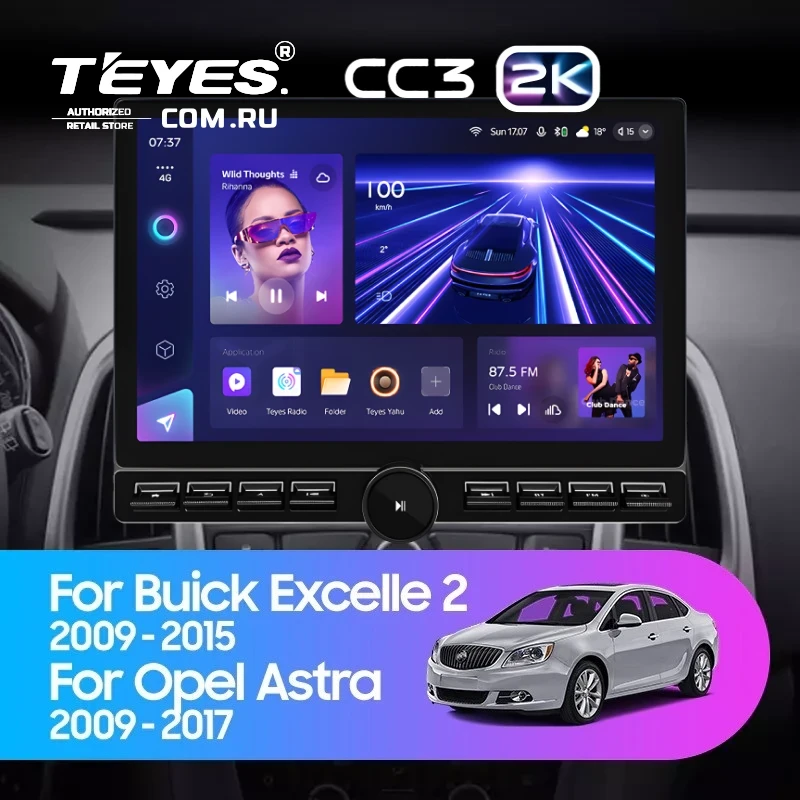 Штатная магнитола Teyes CC3 2K 6/128 Opel Astra J (2009-2017) (13" с кнопками)