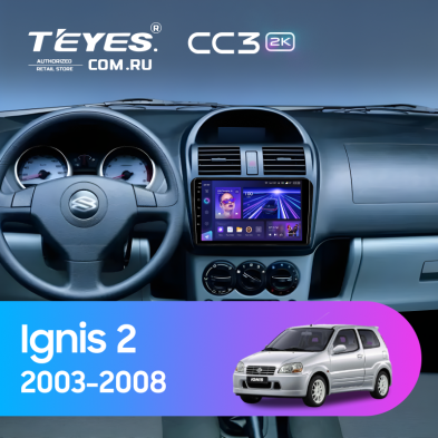 Штатная магнитола Teyes CC3 2K 360 6/128 Suzuki Ignis 2 (2003-2008)