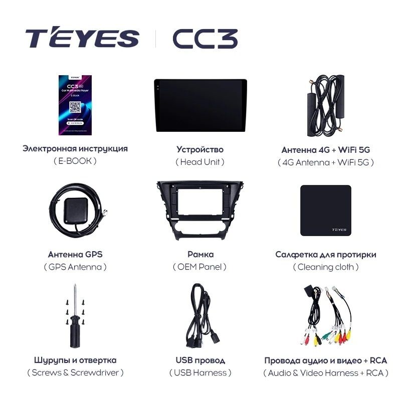 Штатная магнитола Teyes CC3L 4/32 Toyota Avensis 3 (2015-2018) F2