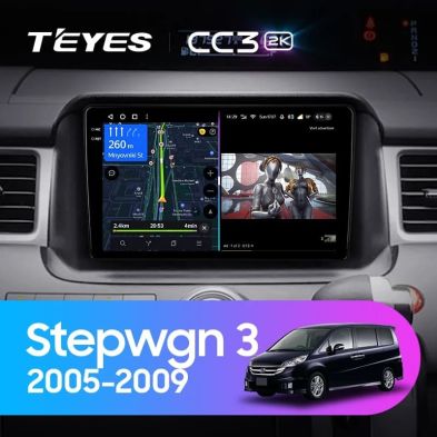 Штатная магнитола Teyes CC3 2K 4/32 Honda Stepwgn 3 (2005-2009) Правый руль