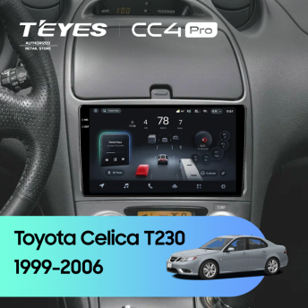 Штатная магнитола Teyes CC4 Pro 8/128 Toyota Celica T230 (1999-2006)