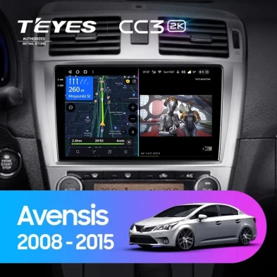 Штатная магнитола Teyes CC3 2K 360 6/128 Toyota Avensis 3 (2008-2015) F1