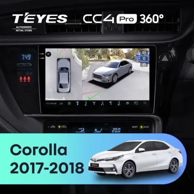 Штатная магнитола Teyes CC4 Pro 360 12/256 Toyota Corolla (2017-2018) Тип-B
