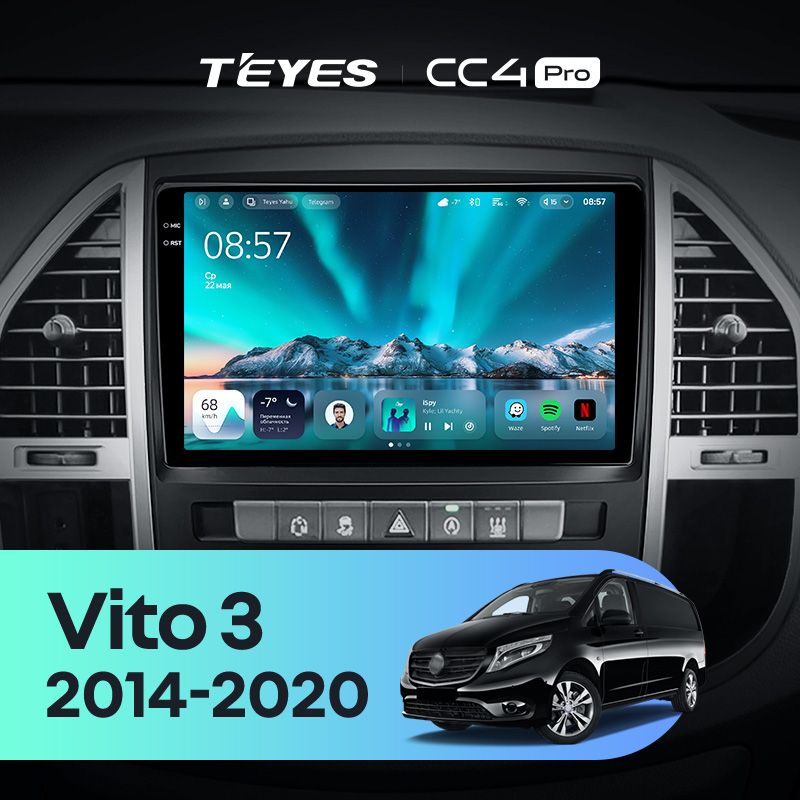 Штатная магнитола Teyes CC4 Pro 12/256 Mercedes-Benz Vito 3 W447 (2014-2020)