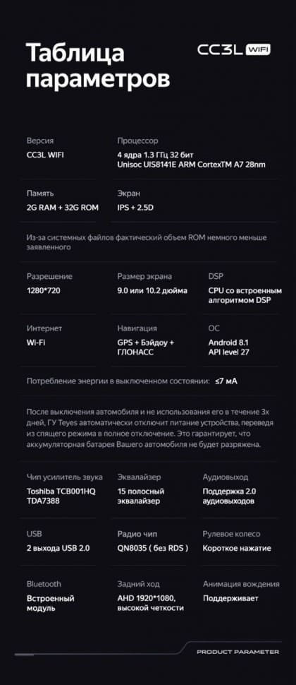 Штатная магнитола Teyes CC3L WiFi 2/32 Lada Priora (2013-2018) F4