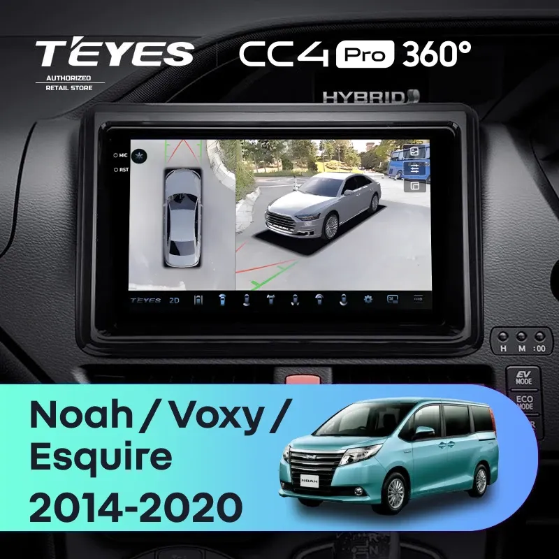 Штатная магнитола Teyes CC4 Pro 360 8/128 Toyota Voxy III R80 (2014-2020)