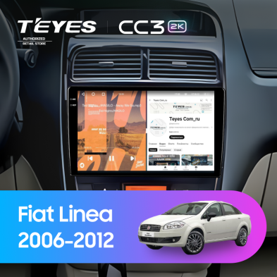 Штатная магнитола Teyes CC3 2K 4/32 Fiat Linea (2006-2012)