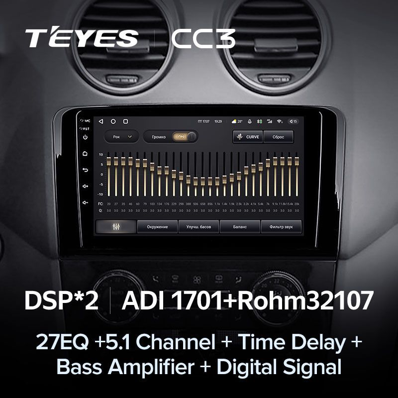 Штатная магнитола Teyes CC3 6/128 Mercedes-Benz ML-Class (2005-2009) F1