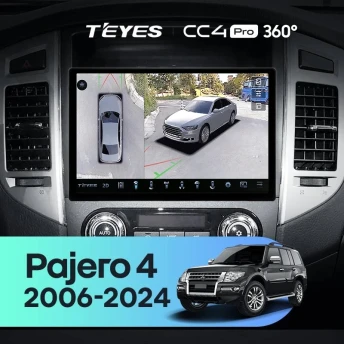 Штатная магнитола Teyes CC4 Pro 360 8/128 Mitsubishi Pajero 4 V80 V90 (2006-2024) (11")
