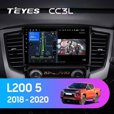 Штатная магнитола Teyes CC3L 4/64 Mitsubishi L200 5 (2018-2020) F2 Правый руль